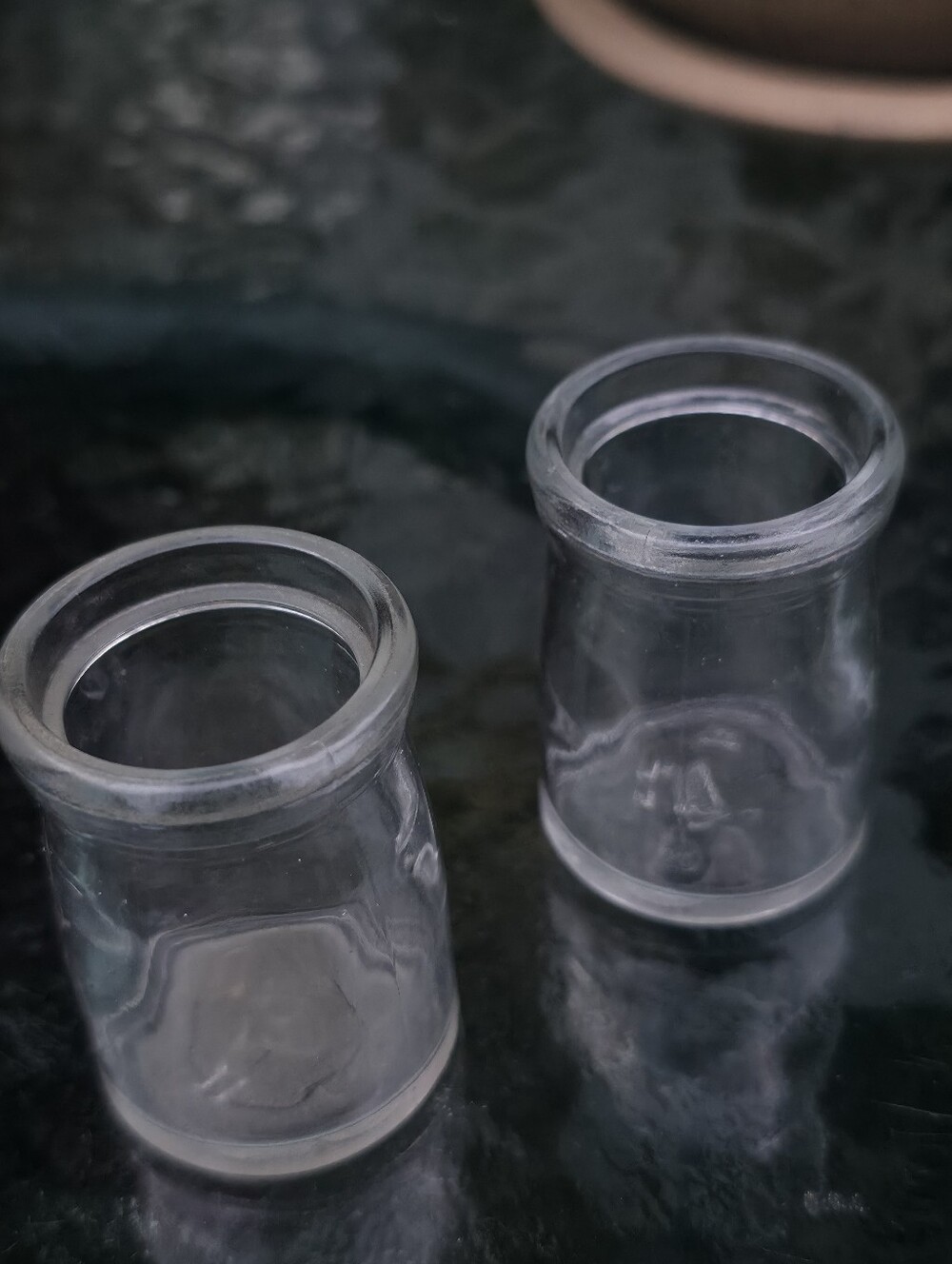 Vintage Restaurant Glass Milk Creamers Jars